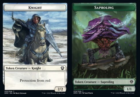 Knight // Saproling (token - foil)