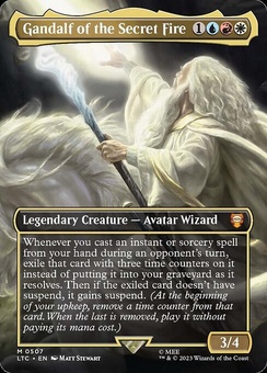 Gandalf of the Secret Fire (borderless etched foil)