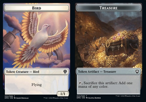 Bird // Treasure (token - foil)