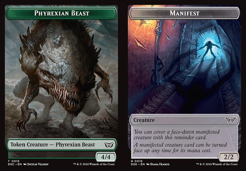 Phyrexian Beast // Manifest (token)