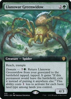 Llanowar Greenwidow (extended art foil)