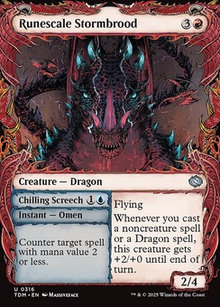 Runescale Stormbrood // Chilling Screech (showcase foil)